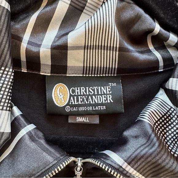 NWT Christine Alexander Black and Gray Plaid Cotton Blend Jacket Size Small - Picture 11 of 11